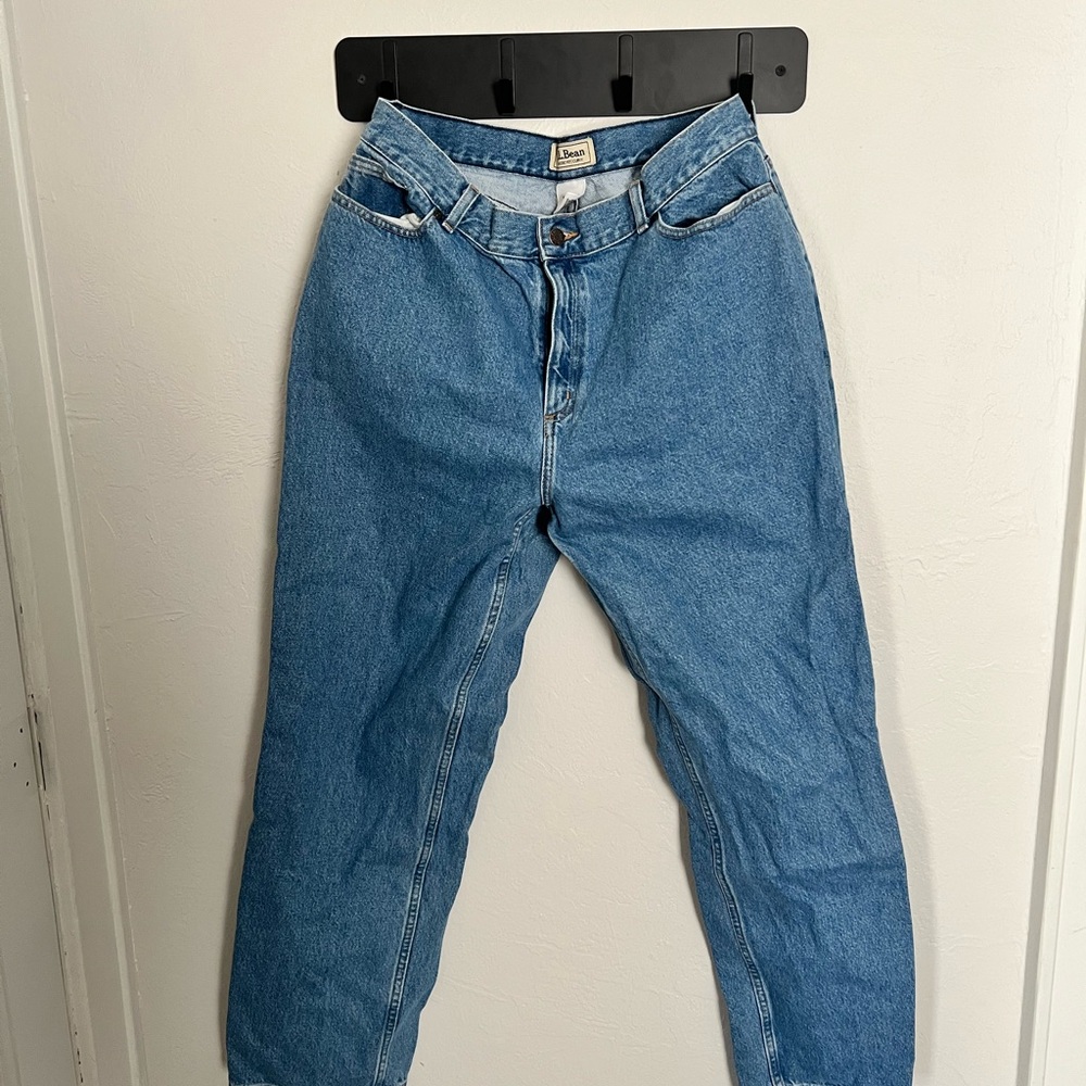 L.L. Bean Women's Classic Blue Boyfriend Jeans
